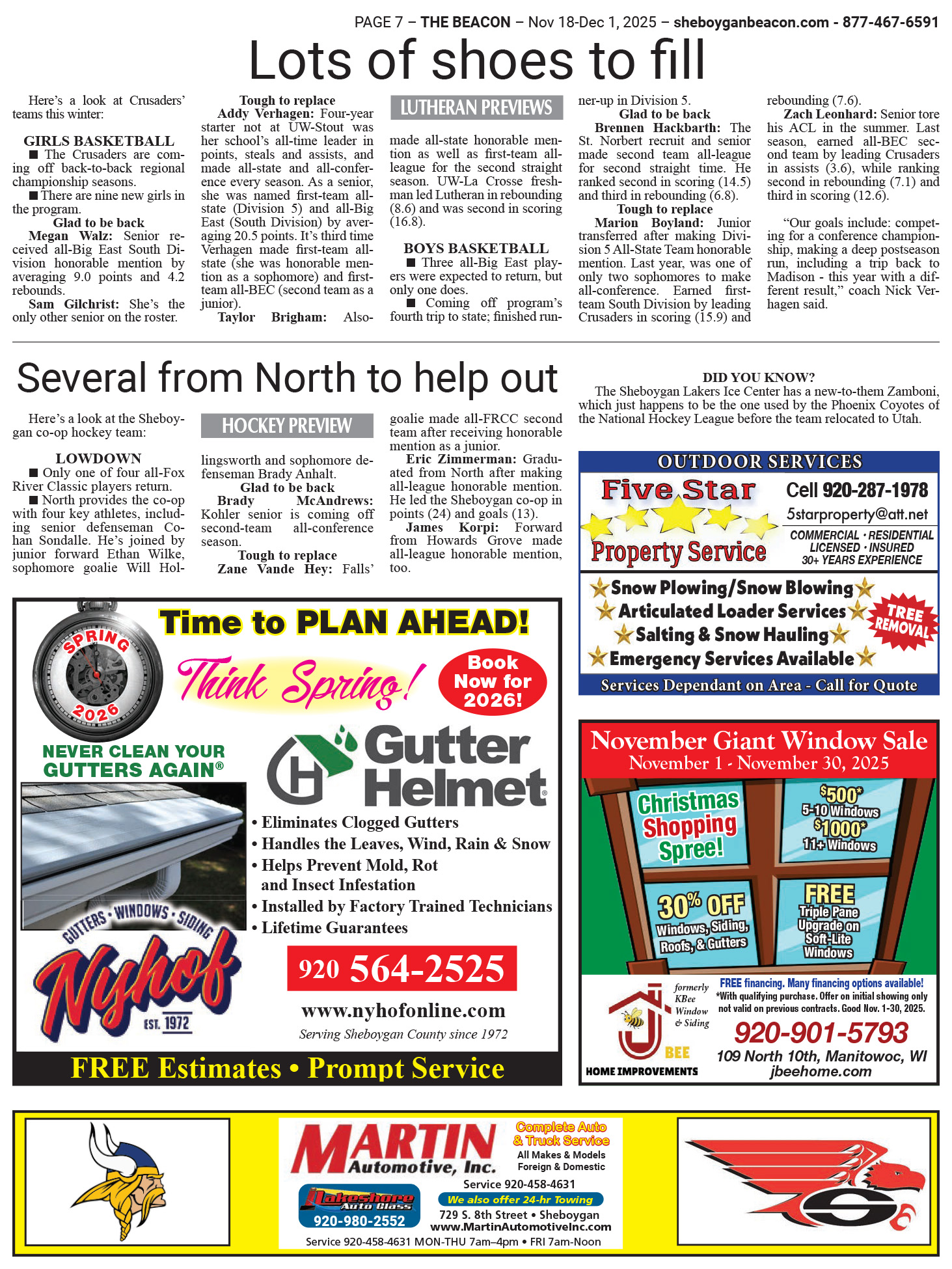 Lutheran Previews, Hockey Previews - The Beacon